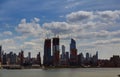 New York City skyline with urban skyscrapers at sunset, USA Royalty Free Stock Photo