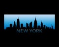 New york city skyline vector illustration Royalty Free Stock Photo