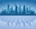 New York city skyline vector silhouette Royalty Free Stock Photo