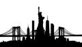 New York City skyline vector Royalty Free Stock Photo