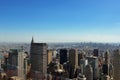 New York City skyline from viewpoint, skyscrapers of Manhattan aerial view Royalty Free Stock Photo