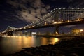 The New York City skyline w Manhattan Bridge Royalty Free Stock Photo