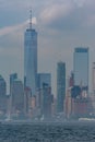 One world trade center view from the river