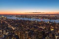 New York City skyscrapers, aerial panorama view