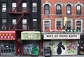 New York City Small Family Owned Businesses Closed on Empty Streets of Chinatown District NYC