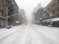 New York City during snow storm