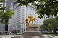 New York City, 1st July: The Plaza Hotel in Grand Army Plaza from Midtown Manhattan from New York City in United States Royalty Free Stock Photo