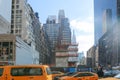 New York City street road in Manhattan at summer time. Royalty Free Stock Photo