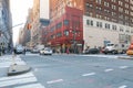 New York City street road in Manhattan at summer time. Royalty Free Stock Photo
