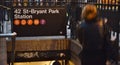 New York City Street Scene Bryant Park NYC Subway Rush Hour 42nd Street Sign Billboard