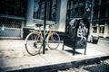 New York City street scene - soho area -bike Royalty Free Stock Photo