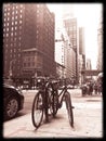 New York City street in vintage style