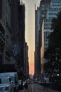 New York City Streets Sunset Evening Time