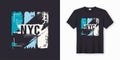 New York City stylish t-shirt and apparel abstract design
