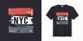 New York City stylish t-shirt and apparel abstract design Royalty Free Stock Photo