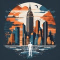 New York City stylish t-shirt and apparel abstract design. Vector print, typography, poster Royalty Free Stock Photo