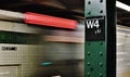 New York City Subway Background Incoming MTA Train Arriving on Platform