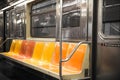 New York City Subway Car Seats Royalty Free Stock Photo