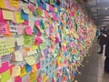 New York City subway with election notes Royalty Free Stock Photo