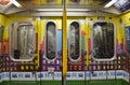New York City Subway MTA Car Design Posters and Colorful Walls New Train Royalty Free Stock Photo