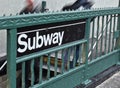 New York City Subway Sign Billboard MTA Train Entrance NYC
