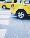 New york city taxi cab street view Royalty Free Stock Photo