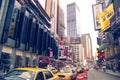 New York city taxi rank near the Broadway Theatre