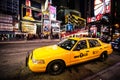 New York City Taxi, Times Square Royalty Free Stock Photo