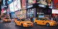 New York City Taxi, Times Square Royalty Free Stock Photo