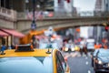 New York City, taxi and traffic along Grand Central Terminal Royalty Free Stock Photo