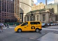 New York City Taxi Van Near Grand Central Terminal, USA Royalty Free Stock Photo