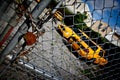 New York City taxi warehouse locked with a padlock