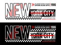 New York City, tee t-shirt print, urban style, vector illustration Royalty Free Stock Photo