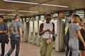 New York City 34th Street Subway Station Busy Rush Hour Commute Royalty Free Stock Photo