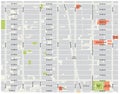 New york city, theater district, midtown manhattan vector map