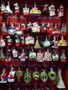 New York City themed Christmas ornaments on display in Manhattan Royalty Free Stock Photo