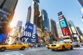 New York city, time square at sunset Royalty Free Stock Photo