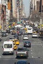 New York City traffic heading uptown Royalty Free Stock Photo