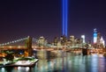 New York City Tribute in Light Royalty Free Stock Photo