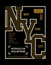 New York City typography design for tshirt print Royalty Free Stock Photo