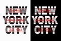 Typography New York City, vector image Royalty Free Stock Photo