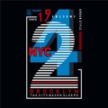 New York city typography graphic art for t shirt design vector illustration