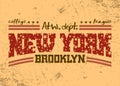 New York city Typography Graphic. Brooklyn athletic department