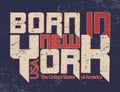 New York city Typography Graphic Guote BORN