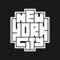 New York City Typography poster. Concept for print production.