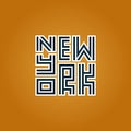 New York City Typography poster. Concept for print production.