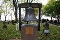 New York City, U.S.A - October 31, 2022 - The Bell of Hope, the symbolic piece to remember American national tragedy and rung