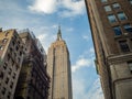 New York City, United States of America : [ Empire State Building, view from the street ] Royalty Free Stock Photo