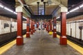 New York City Subway Metro underground station Bowery on J Line in New York, United States