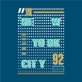 New york city united states graphic typography design t shirt vector art Royalty Free Stock Photo